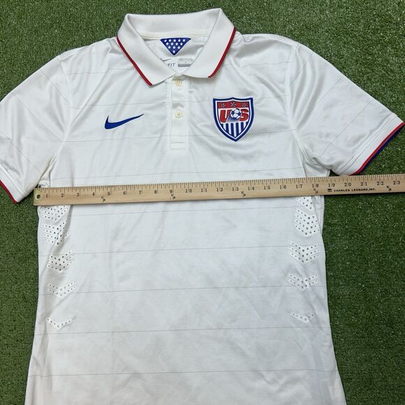 NIKE Dri-Fit Womens USA World Cup 2014 Jersey Polo Size Large - Picture 6 of 8